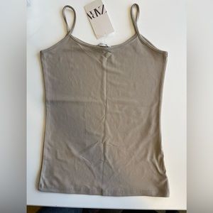Zara, Spaghetti Strap Elasticized Top, Color: Mink, Size: S
